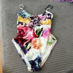Beautiful floral never worn women bathing suit